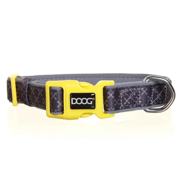 DOOG Neoprene Dog Collar Odie Small Black/Purple/Yellow-Dog-DOOG-PetPhenom