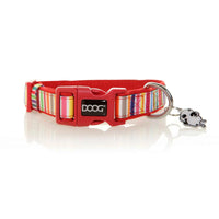 DOOG Neoprene Dog Collar Scooby Extra Small Red/Rainbow-Dog-DOOG-PetPhenom