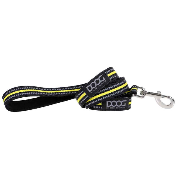DOOG Neoprene Dog Leash Bolt Neon Large Black/Yellow