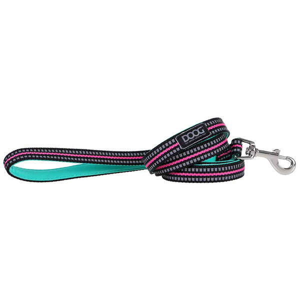 DOOG Neoprene Dog Leash Rin Tin Tin Small Teal/Pink