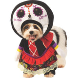Day Of The Dead Lady Pet Costume-Costumes-Rubies-Large-PetPhenom