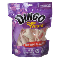 Dingo Chip Twists Meat & Rawhide Chew, Regular 6" (16 Pack)-Dog-Dingo-PetPhenom