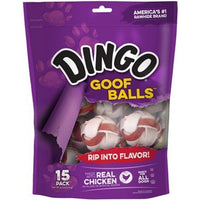 Dingo Goof Balls Chicken & Rawhide Chew, Small - 1"(15 Pack)-Dog-Dingo-PetPhenom