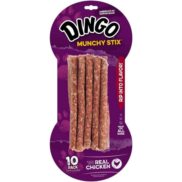 Dingo Muchy Stix Chicken & Munchy Rawhide Chew, 10 Pack-Dog-Dingo-PetPhenom