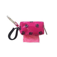 Doggie Walk Bags Designer Duffle - Pink Paw - Pink/Citrus - 1 Roll-Dog-Doggie Walk Bags-PetPhenom