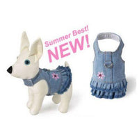 Doggles® Blue Denim Flower Dress Harness -Small-Dog-Doggles®-PetPhenom