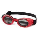 Doggles® Shiny Red ILS Doggles with Light Smoke Lens -Small-Dog-Doggles®-PetPhenom