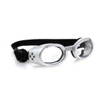 Doggles® Silver ILS Doggles with Clear Lens & Straps -X-Small-Dog-Doggles®-PetPhenom