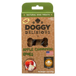 Doggy Delirious - Dog Treats - Apple Cinnamon Bones - Case of 12 - 1.5 oz.-Dog-Doggy Delirious-PetPhenom