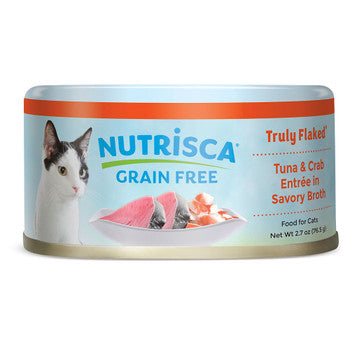 Dogs well Nutrisca Truly Flaked Tuna and Crab Entree In Savory Broth Canned Cat Food - Case of 24 - 2.7 oz.-Dog-Dogswell-PetPhenom