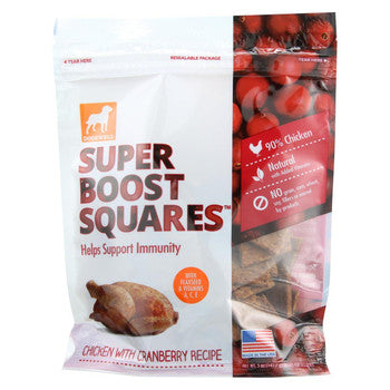 Dogswell Dog Treats - Super Boost Squares - Immunity - Chicken with Cranberry - 5 oz - case of 12-Dog-Dogswell-PetPhenom