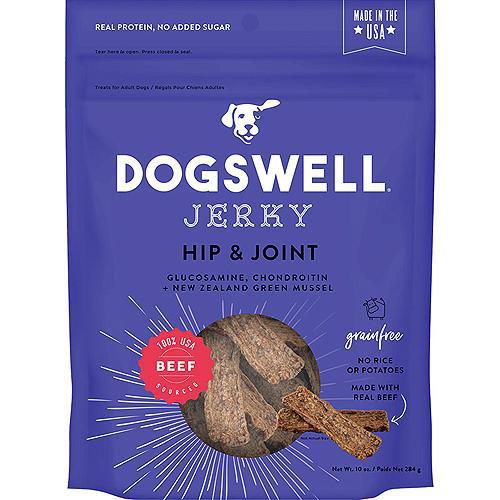 Dogswell Jerky Hip & Joint Beef Recipe Grain-Free Dog Treats, 10-oz-Dog-DOGSWELL-PetPhenom