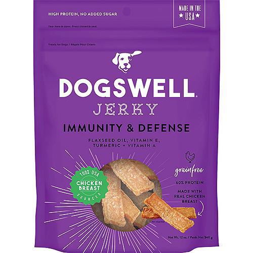 Dogswell Jerky Immunity & Defense Chicken Recipe Grain-Free Dog Treats 12oz-Dog-DOGSWELL-PetPhenom