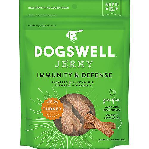 Dogswell Jerky Immunity & Defense Turkey Recipe Grain-Free Dog Treats, 10-oz-Dog-DOGSWELL-PetPhenom