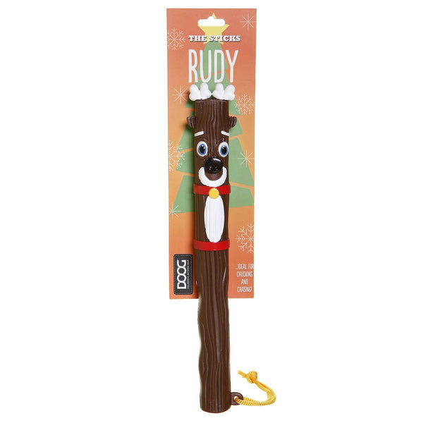 Doog Christmas Sticks Rudy Dog Toy Brown 11.02" x 1.18" x 1.18"