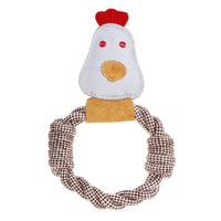 Doog Country Tails Chicken Rope Ring Toy White 24" x 1.18" x 5.51"