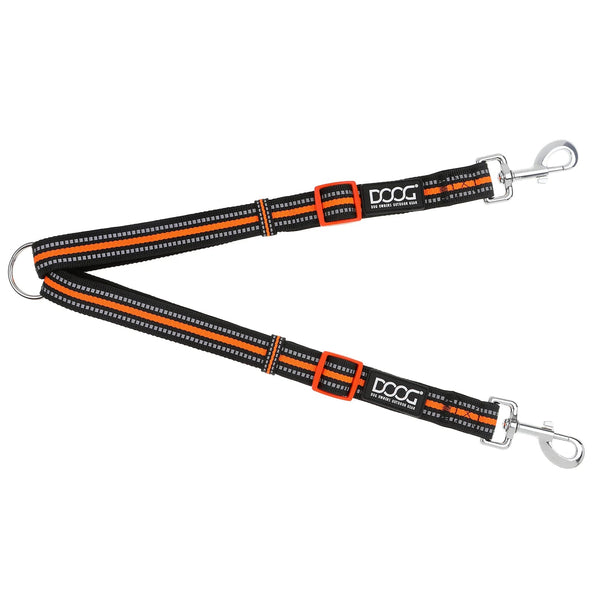 Doog Dual Walker Leash Beethoven Black/Grey/Orange