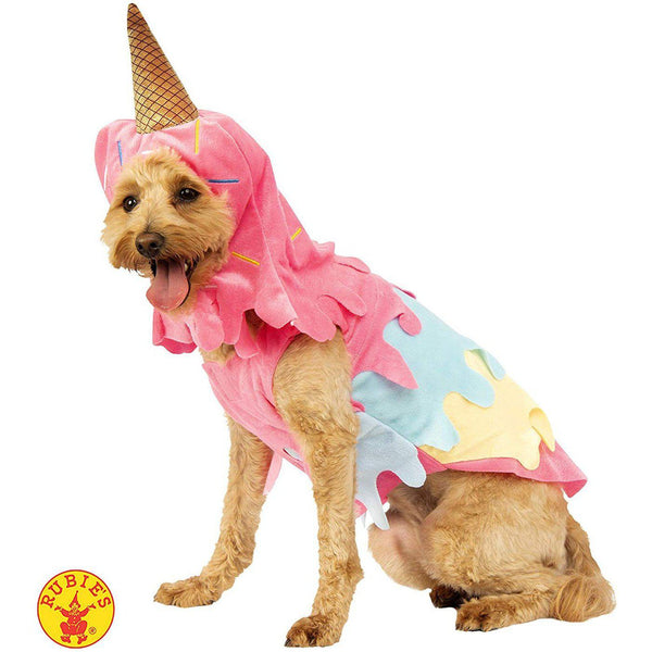Dripping Ice Cream Cone Pet Costume-Costumes-Rubies-Large-PetPhenom