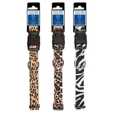 EaEast Side Collection Animal Print Dog Collars and Lds - 1" Wide X 18-26" Collar - Zebra-Dog-East Side Collection-PetPhenom