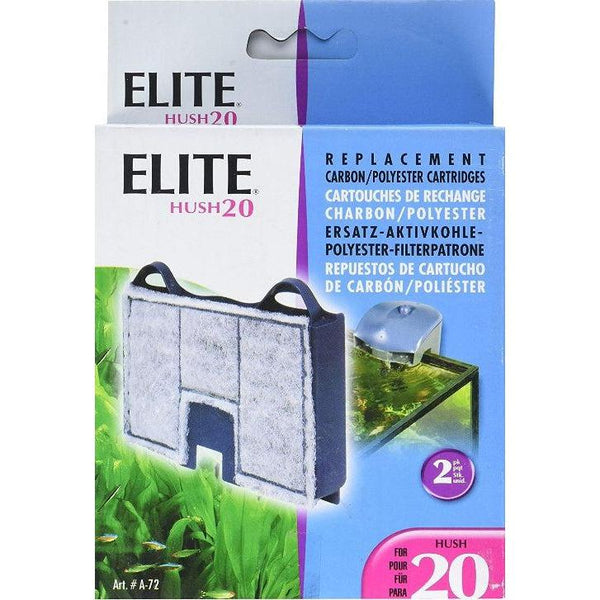 Elite Hush 20 Replacement Carbon / Polyester Cartridges, 2 count-Fish-Elite-PetPhenom