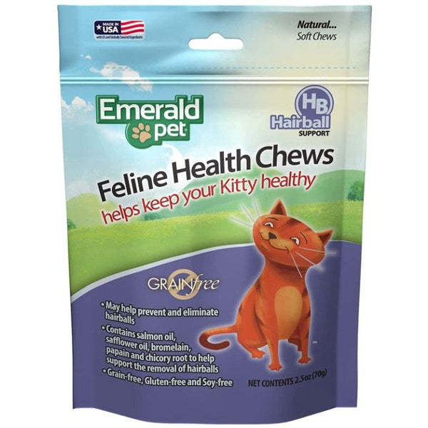 Emerald Pet Feline Health Chews Hairball Support, 2.5 oz-Cat-Emerald Pet-PetPhenom