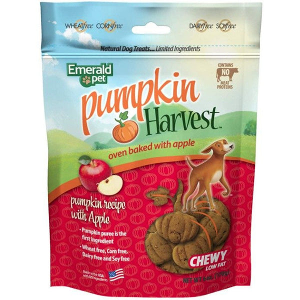 Emerald Pet Pumpkin Harvest Oven Baked Dog Treats with Apple, 6 oz-Dog-Emerald Pet-PetPhenom
