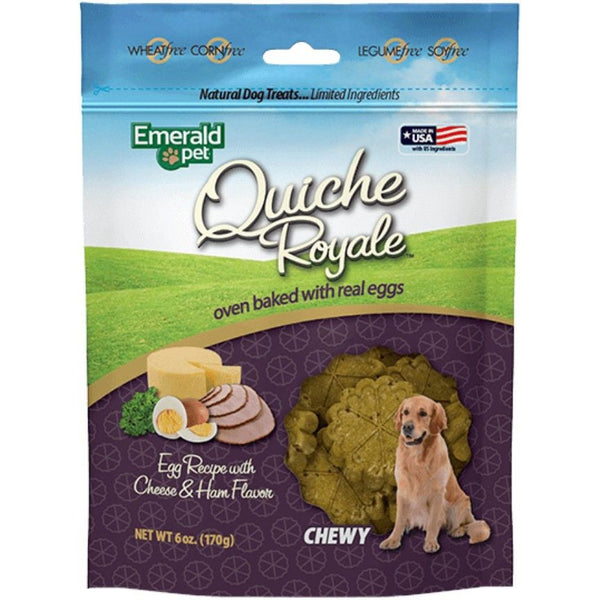 Emerald Pet Quiche Royal Ham and Cheese Treat for Dogs, 6 oz-Dog-Emerald Pet-PetPhenom