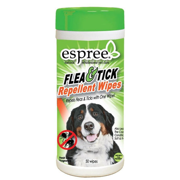 Espree Flea & Tick Repellent Wipes, 50 Count-Dog-Espree-PetPhenom