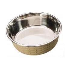Ethical Soho Basket Weave Dish Gray 15oz-Dog-Ethical Pet Products-PetPhenom