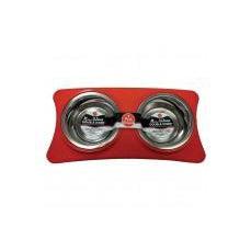 Ethical Spot Bowls New Wave Double Diner Red 1-pint-Dog-Ethical Pet Products-PetPhenom