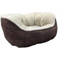 Ethical Velvet Feel Hi Wall Bed Medium 32 X 25 X 16 Chocolate-Dog-Ethical Pet Products-PetPhenom