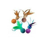 Ethical Wuggle Wool Ball W/Feathers Assorted 5in-Cat-Ethical Pet Products-PetPhenom