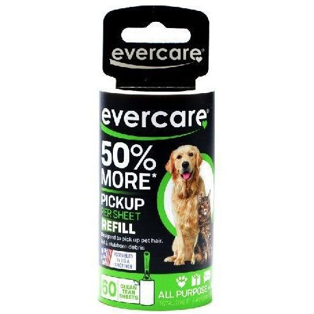 Evercare Pet Hair Adhesive Roller Refill Roll, 60 Sheets - (29.8' Long x 4" Wide)-Dog-Evercare-PetPhenom