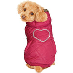 Fashion Pet Girly Puffer Dog Coat Pink, Medium-Dog-Fashion Pet-PetPhenom