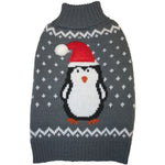 Fashion Pet Gray Penguin Dog Sweater, Medium-Dog-Fashion Pet-PetPhenom