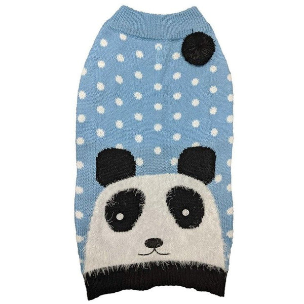 Fashion Pet Panda Dog Sweater Blue, Small-Dog-Fashion Pet-PetPhenom