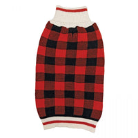 Fashion Pet Plaid Dog Sweater - Red, Small (10"-14" Neck to Tail)-Dog-Fashion Pet-PetPhenom
