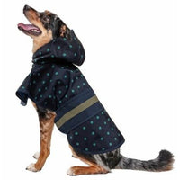 Fashion Pet Polka Dot Dog Raincoat Navy, Medium-Dog-Fashion Pet-PetPhenom