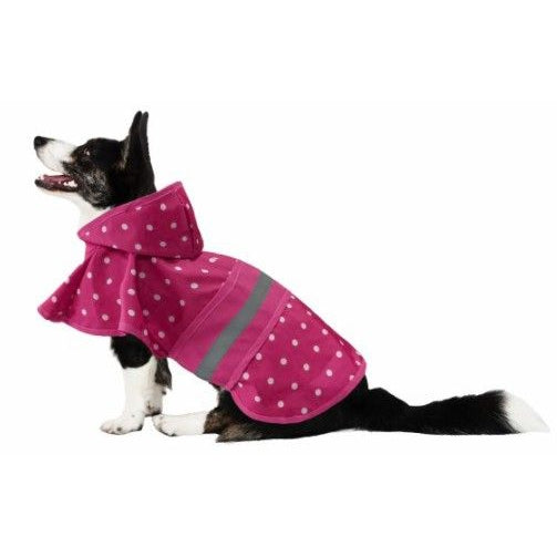 Fashion Pet Polka Dot Dog Raincoat Pink, X-Large-Dog-Fashion Pet-PetPhenom