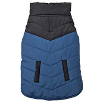 Fashion Pet Reversible Color Block Puffer Dog Jacket Blue, Medium-Dog-Fashion Pet-PetPhenom