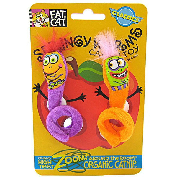 Fat Cat Springy Worm Catnip Toy - Assorted, Springy Worm Catnip Toy-Cat-Fat Cat-PetPhenom