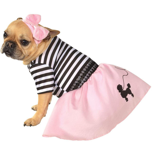 Fifties Girl Pink Pet Cos-Costumes-Rubies-Small-PetPhenom