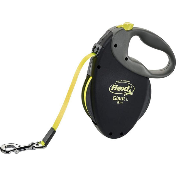 Flexi Giant Retractable Tape Dog Leash - Black / Neon, Large - 26' Long Dogs up to 110 lbs-Dog-Flexi-PetPhenom