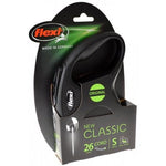 Flexi New Classic Retractable Cord Leash - Black, Small - 26' Cord (Pets up to 26 lbs)-Dog-Flexi-PetPhenom