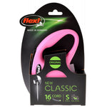 Flexi New Classic Retractable Cord Leash - Pink, Small - 16' Lead (Pets up to 26 lbs)-Dog-Flexi-PetPhenom
