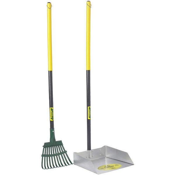 Flexrake Scoop & Rake with Wood Handle, Large - 11"W x 39"H x 11"D-Dog-Flexrake-PetPhenom