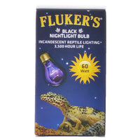 Flukers Black Nightlight Incandescent Bulb, 60 Watt-Small Pet-Flukers-PetPhenom