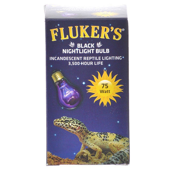 Flukers Black Nightlight Incandescent Bulb, 75 Watt-Small Pet-Flukers-PetPhenom