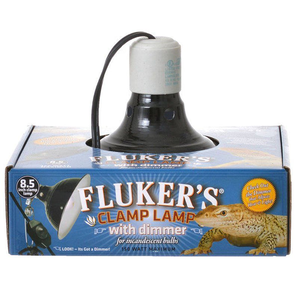 Flukers Clamp Lamp with Dimmer, 150 Watt (8.5" Diameter)-Small Pet-Flukers-PetPhenom