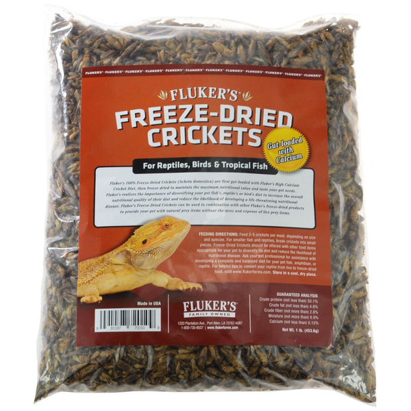 Flukers Freeze-Dried Crickets, 1 lb-Small Pet-Flukers-PetPhenom